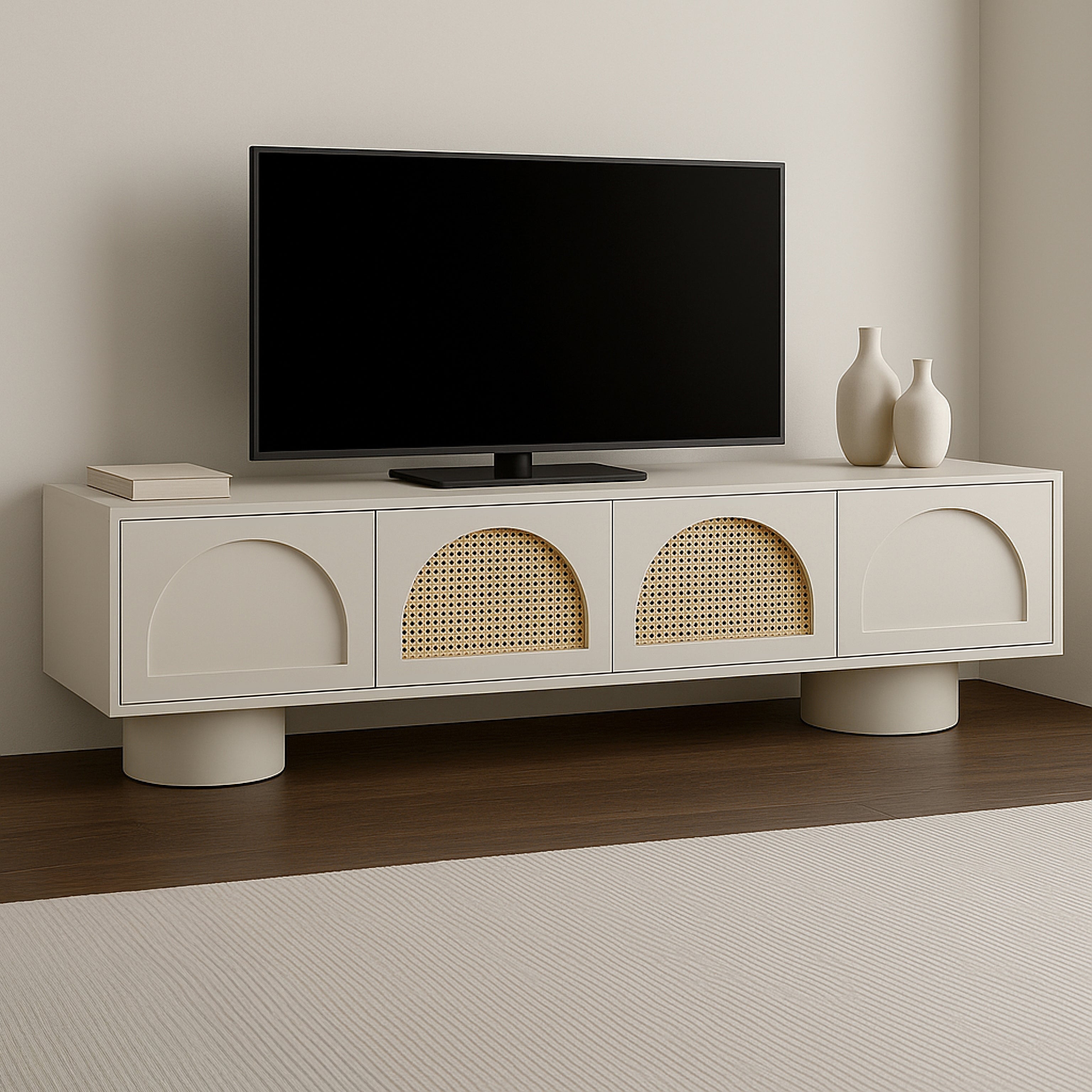 Duo Arc Cane TV Unit