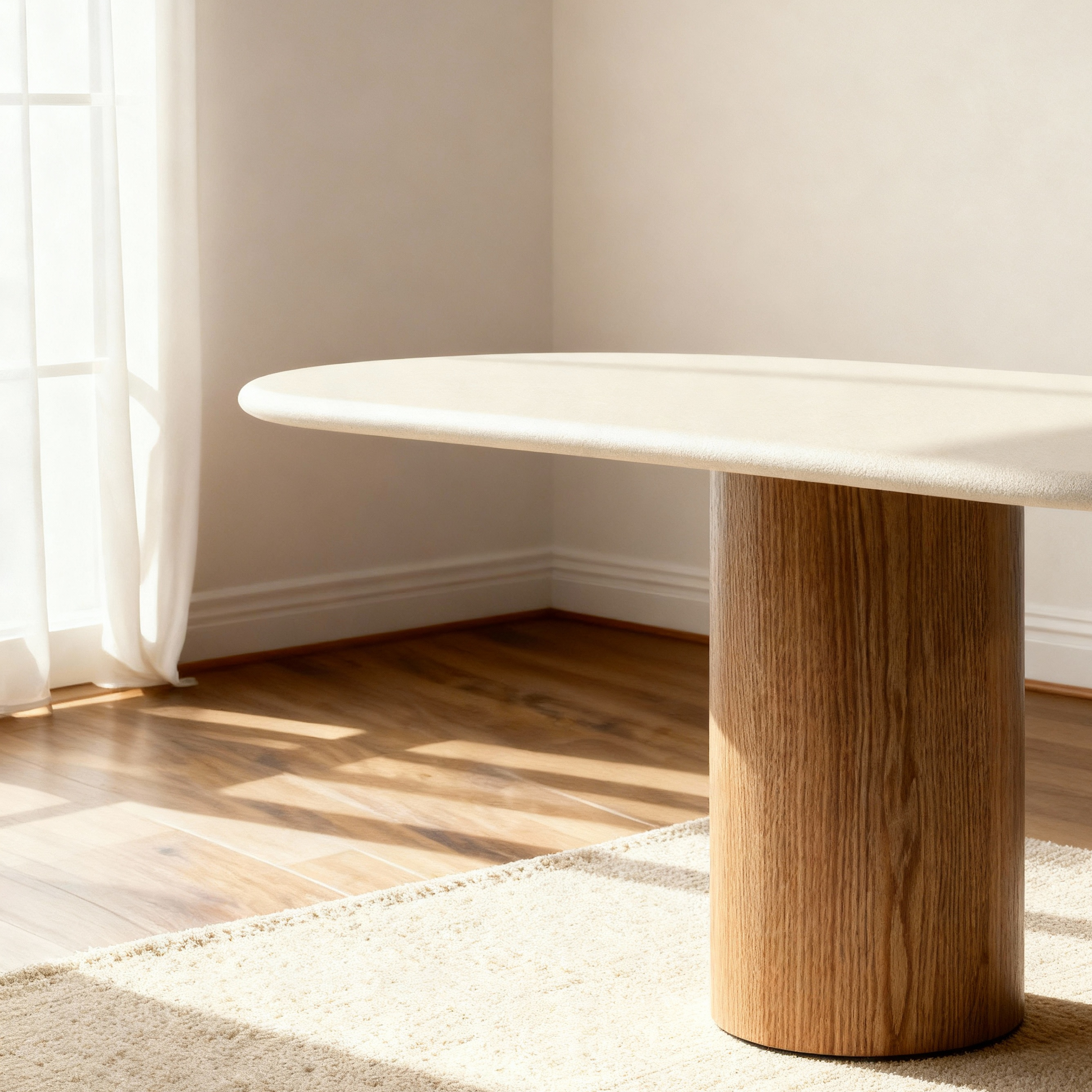 Flo Oak 6-Seater Dining Table Veneer