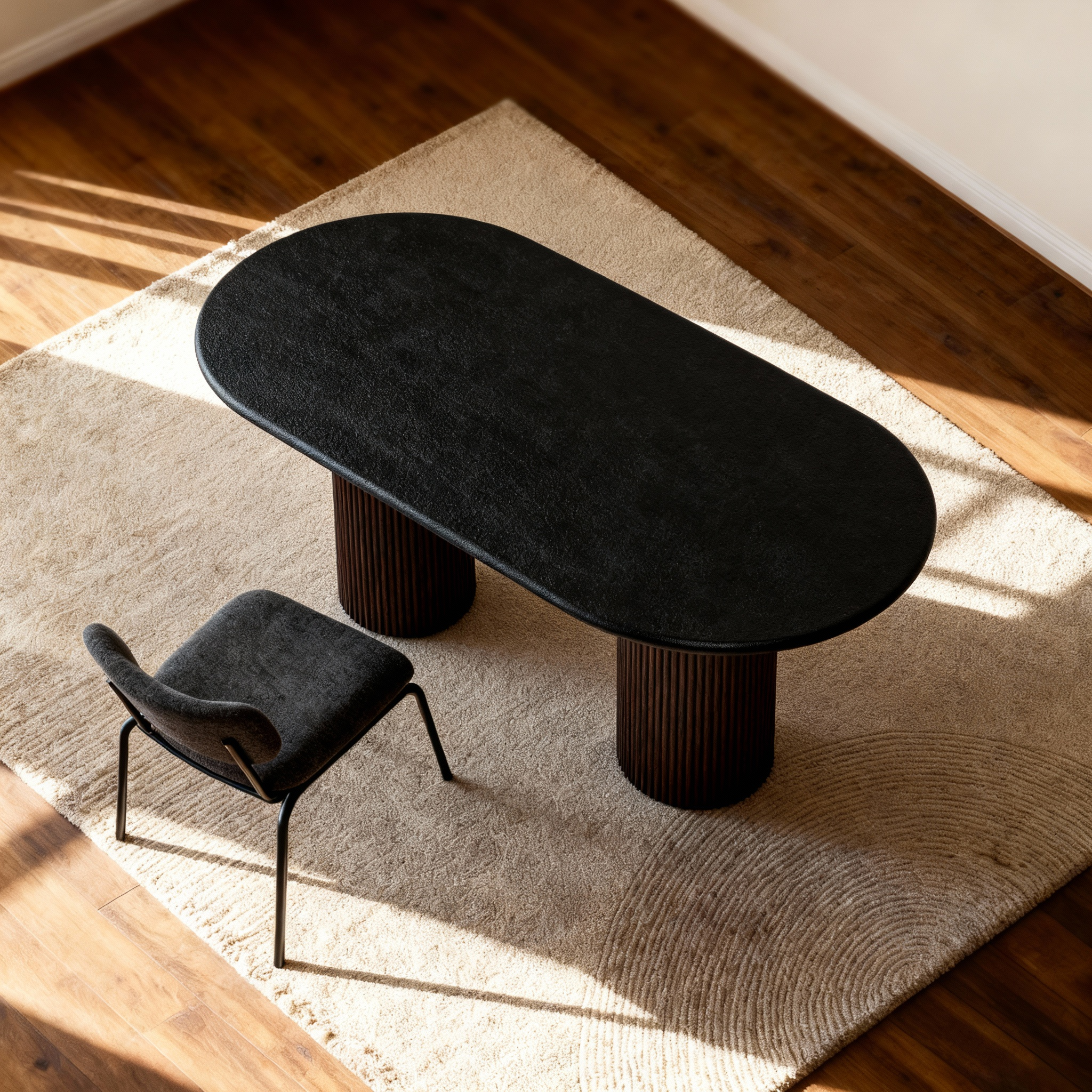 Flo Lino Walnut 6-Seater Dining Table