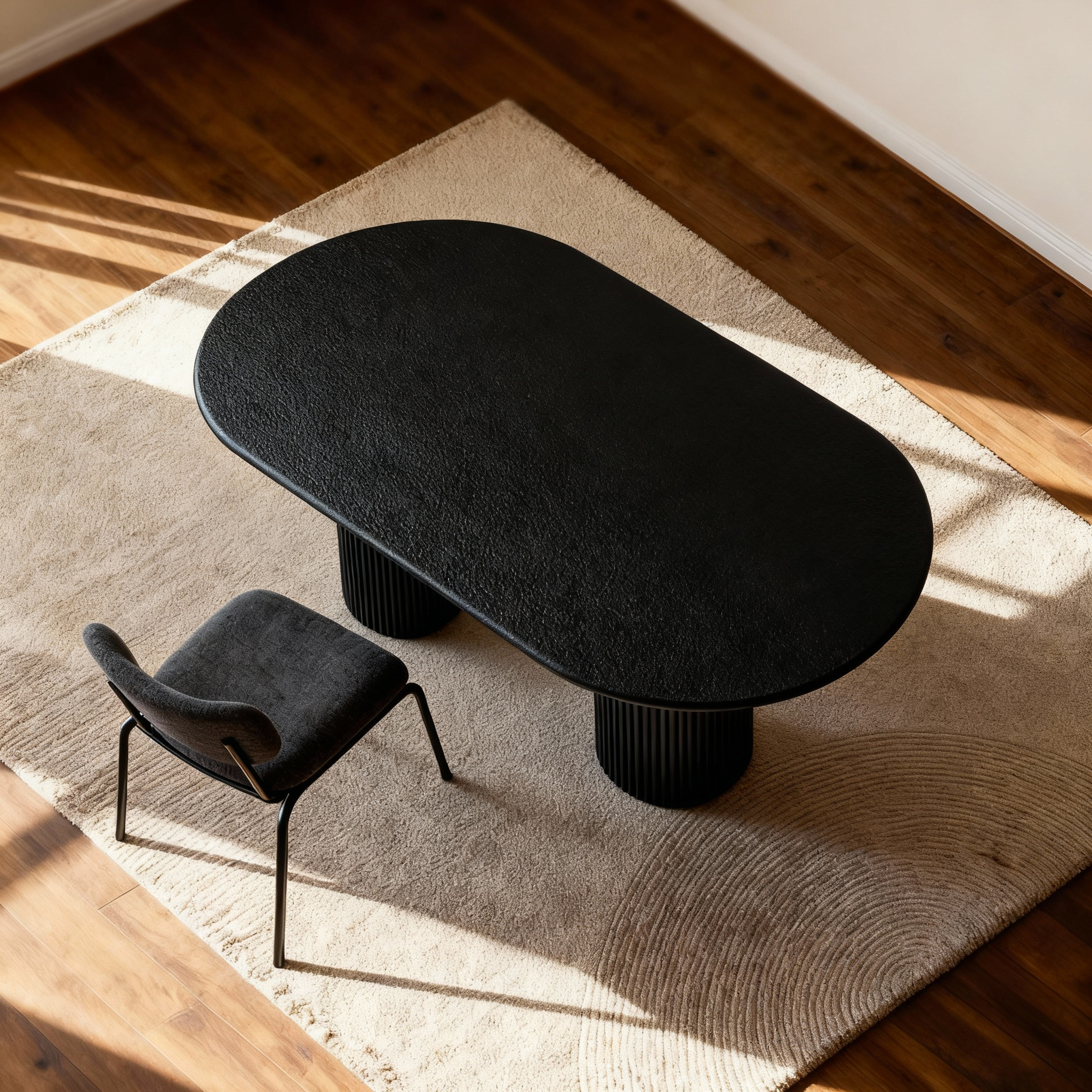 Flo Lino Black 6-Seater Dinning Table