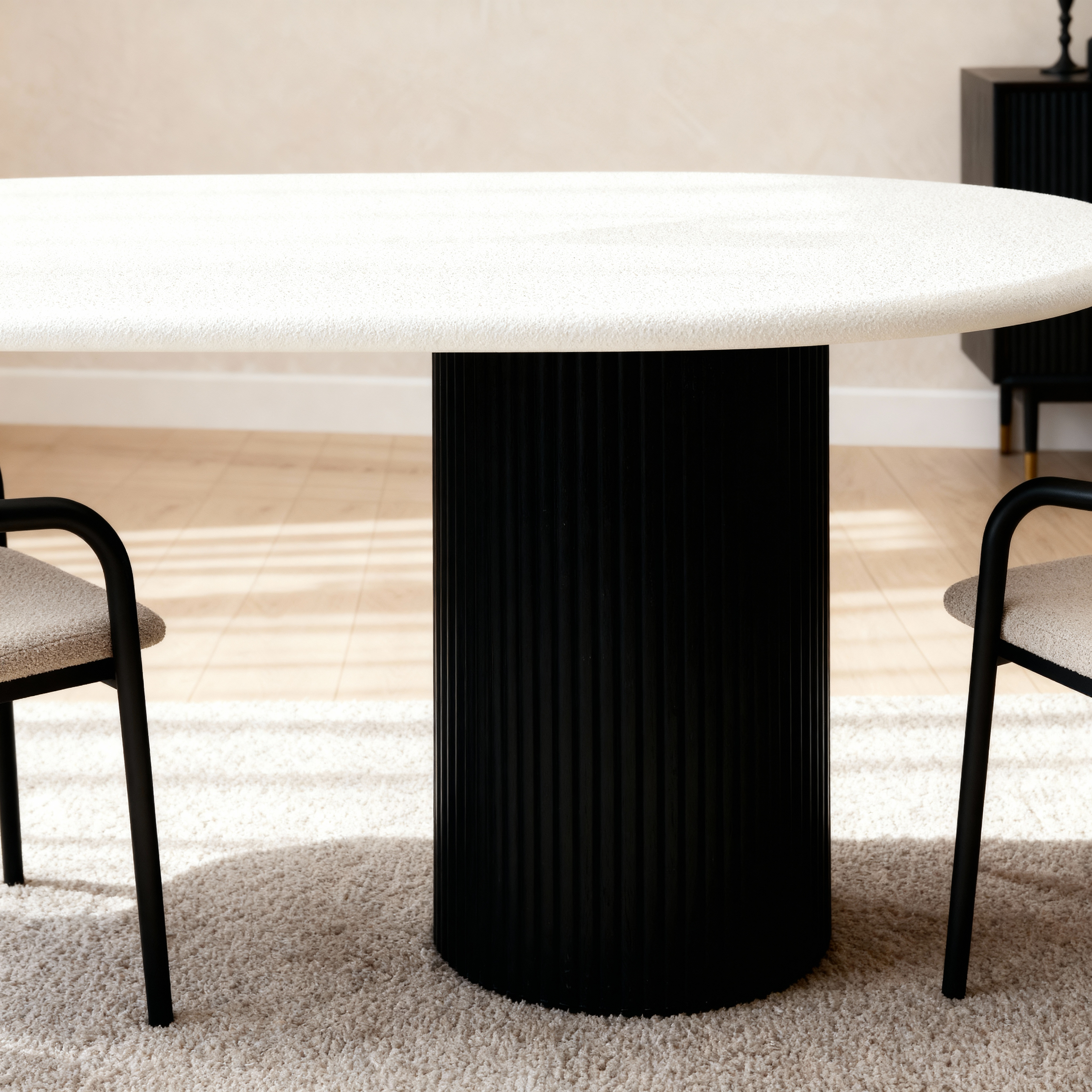 Flo Lino Black 6-Seater Dining Table
