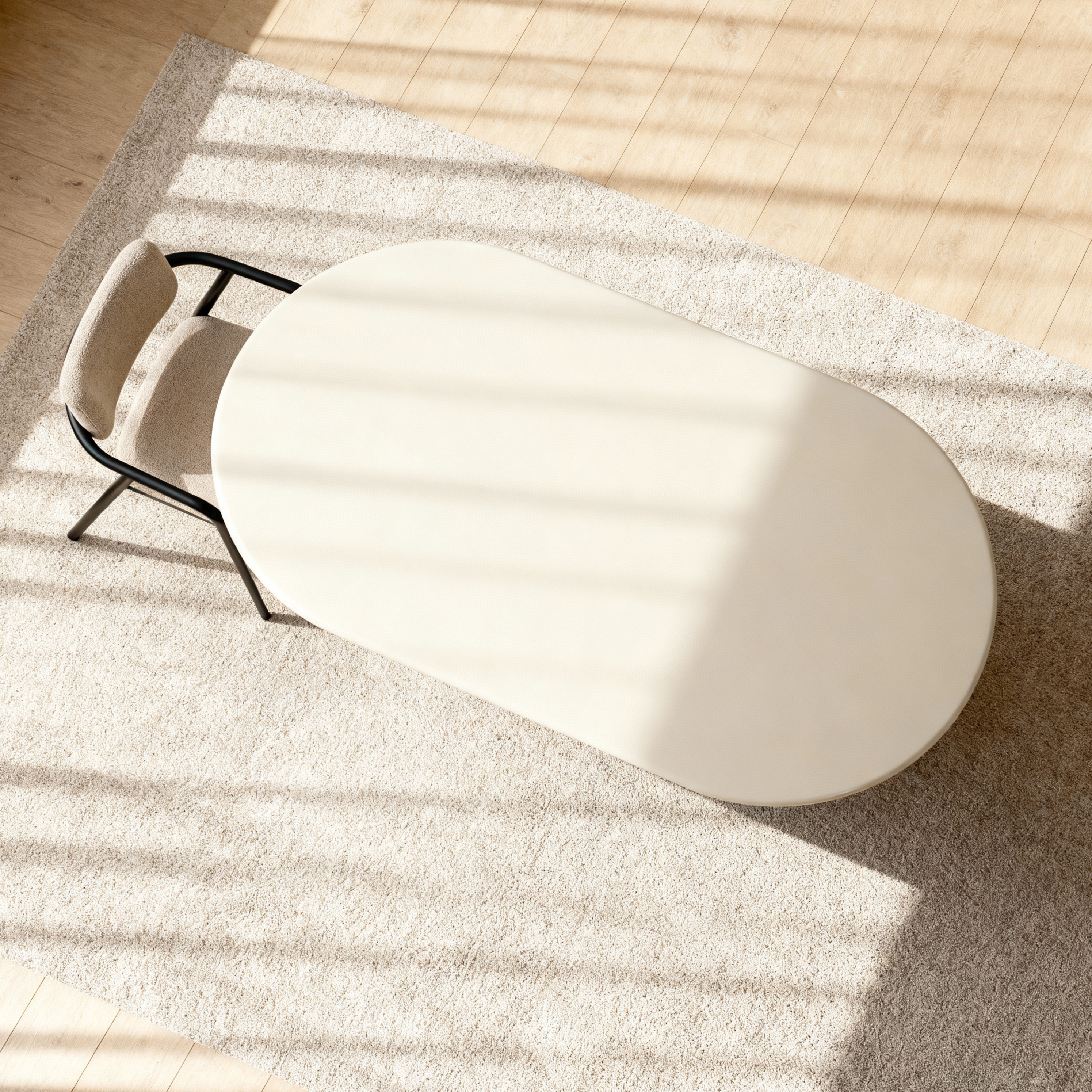 Flo Lino Black 6-Seater Dining Table