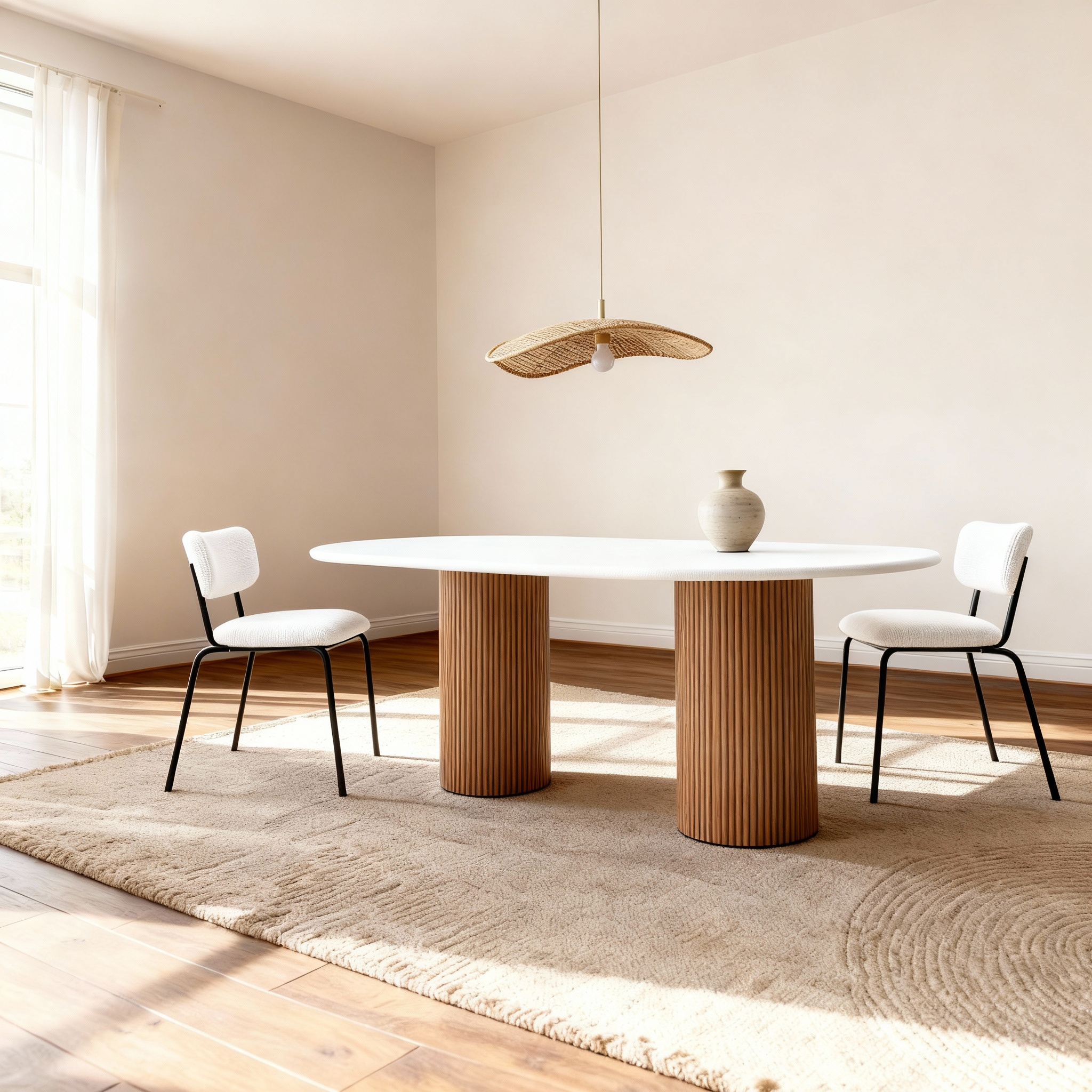 Flo Lino Oak 6-Seater Dining Table