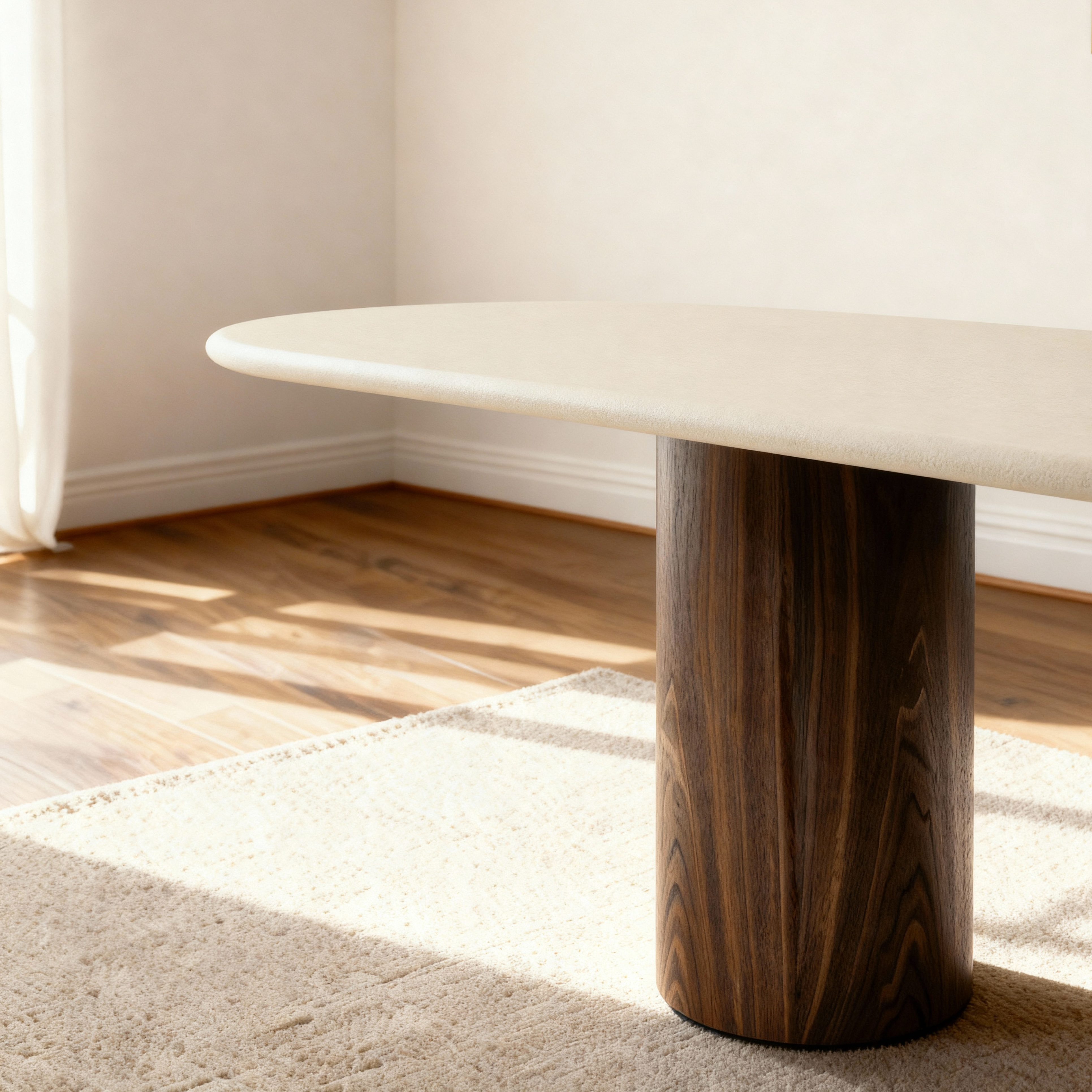 Flo Walnut 6-Seater Dining Table Veneer