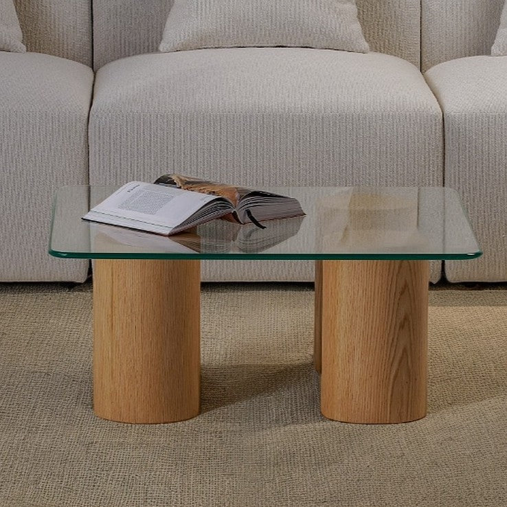 Square Glass Top Coffee Table