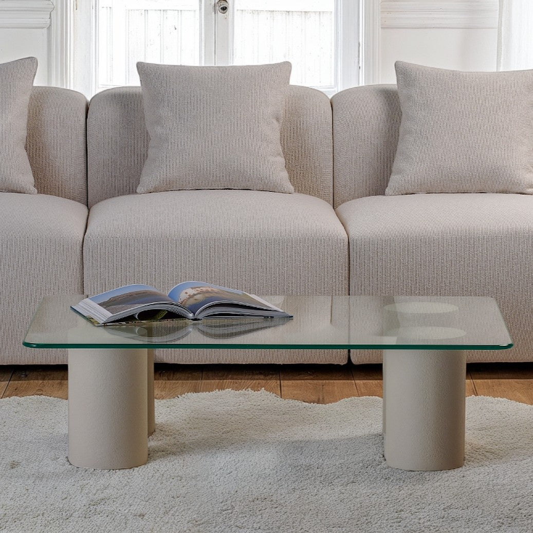 Rectangle Glass Top Coffee Table