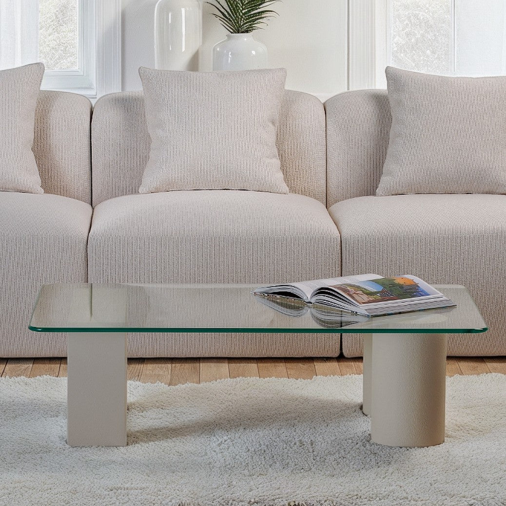 Duo Glass Top Coffee Table