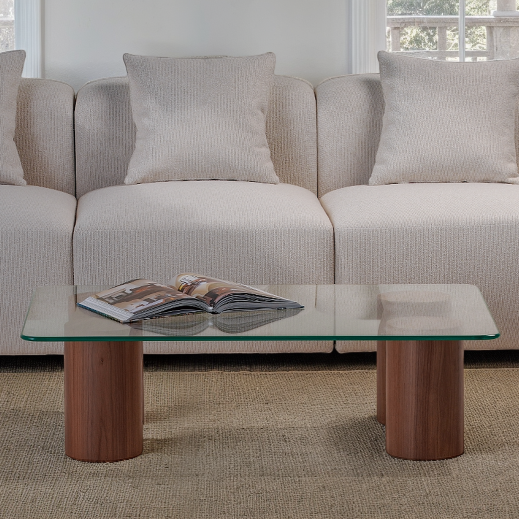 Rectangle Glass Top Coffee Table
