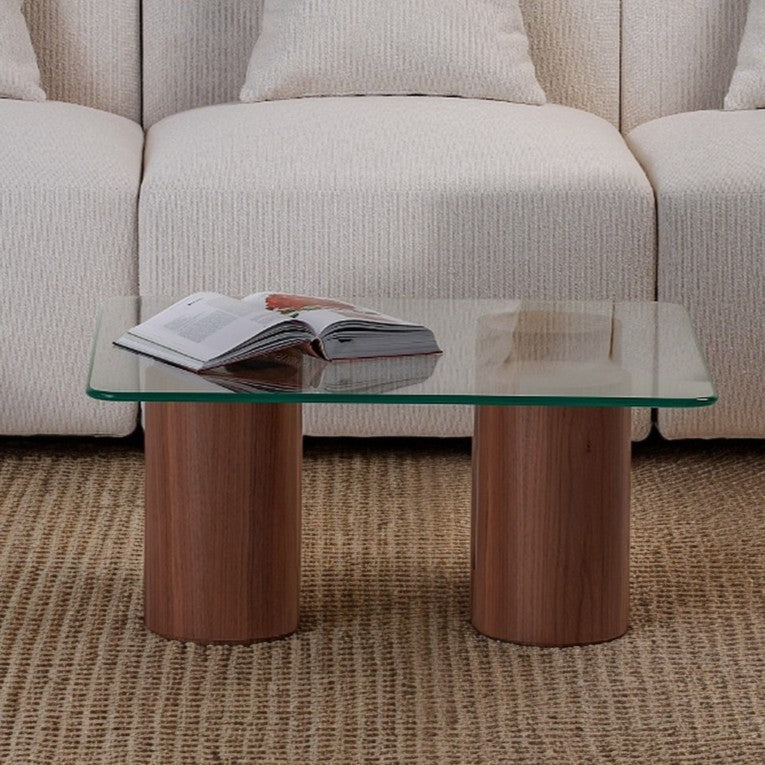 Square Glass Top Coffee Table