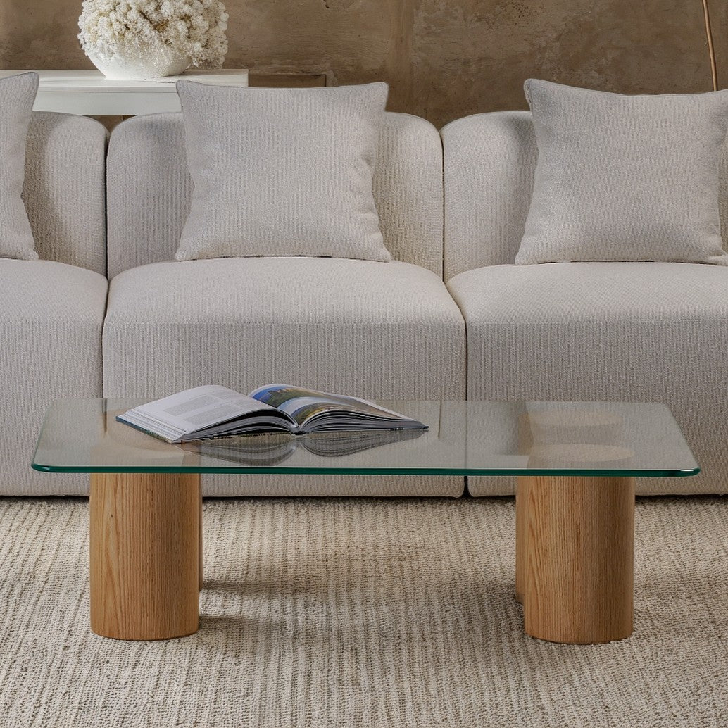 Rectangle Glass Top Coffee Table