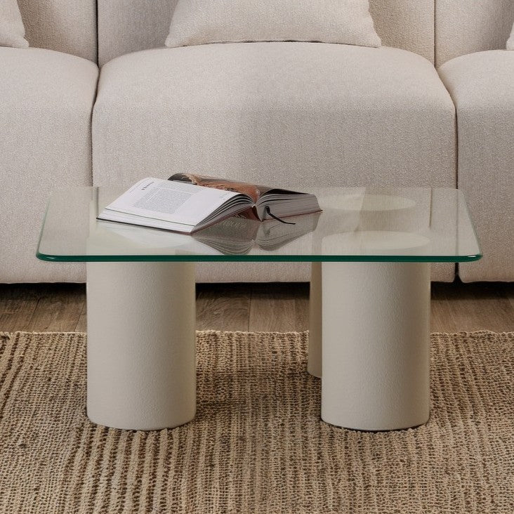 Square Glass Top Coffee Table