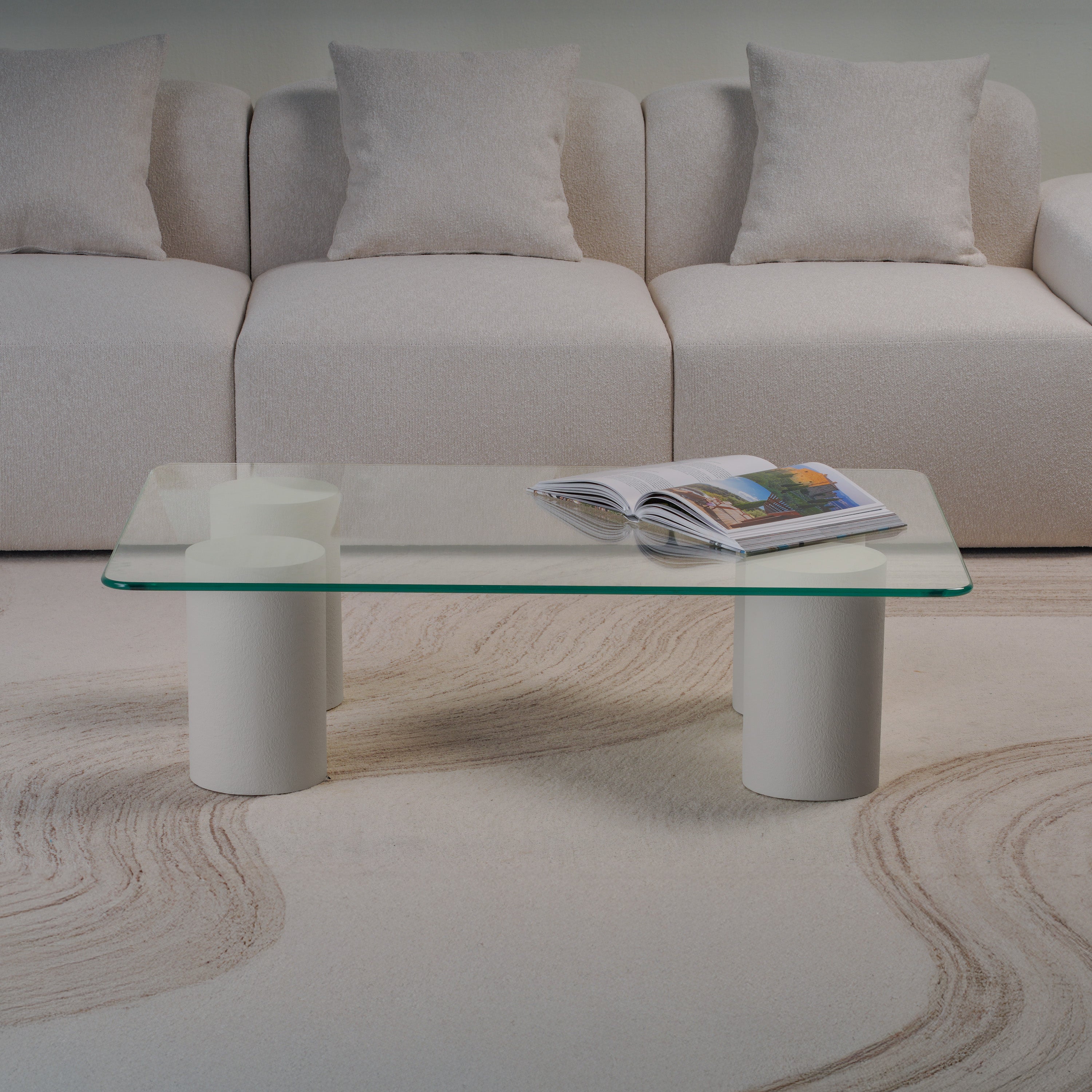 Rectangle Glass Top Coffee Table