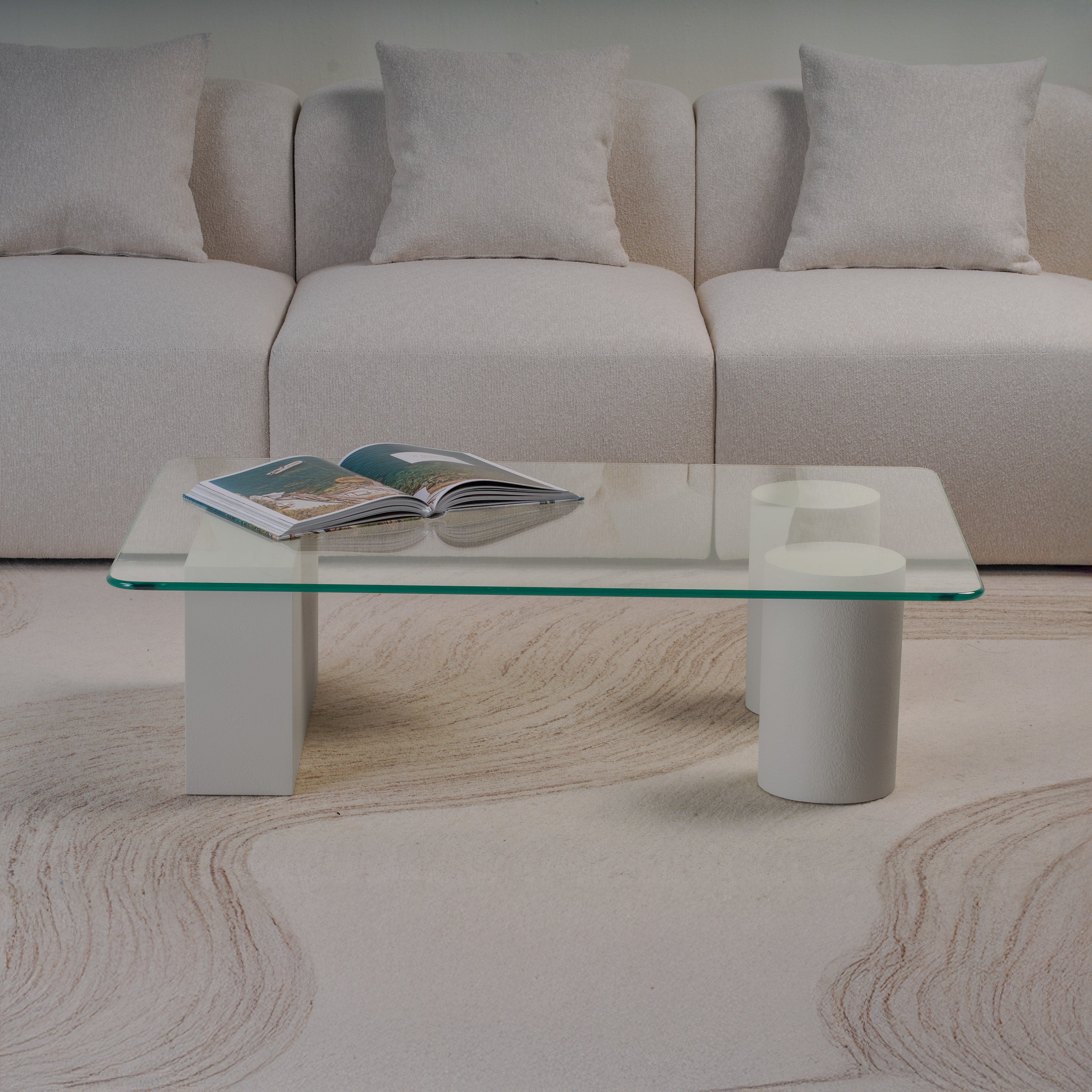 Duo Glass Top Coffee Table