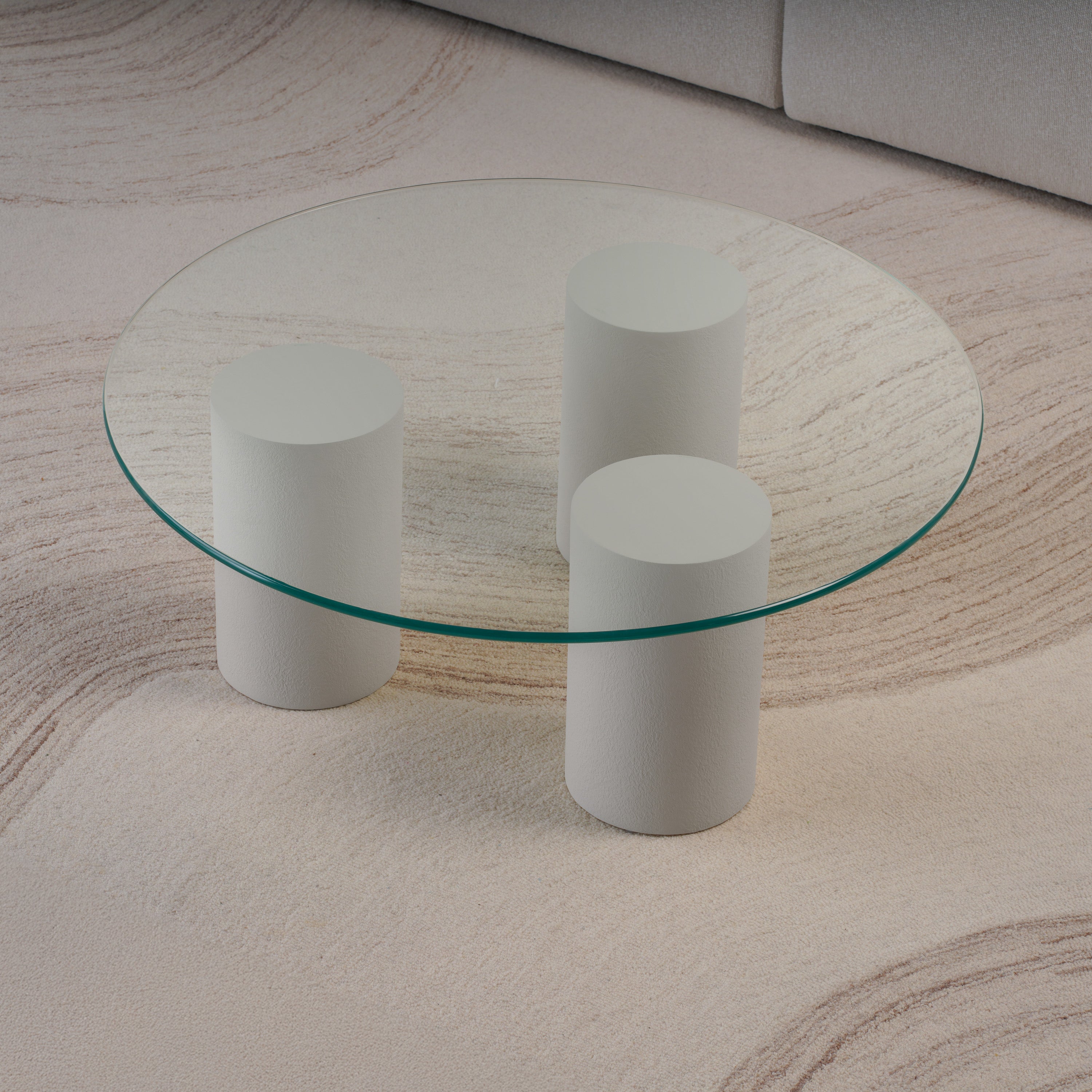Circle Glass Top Coffee Table