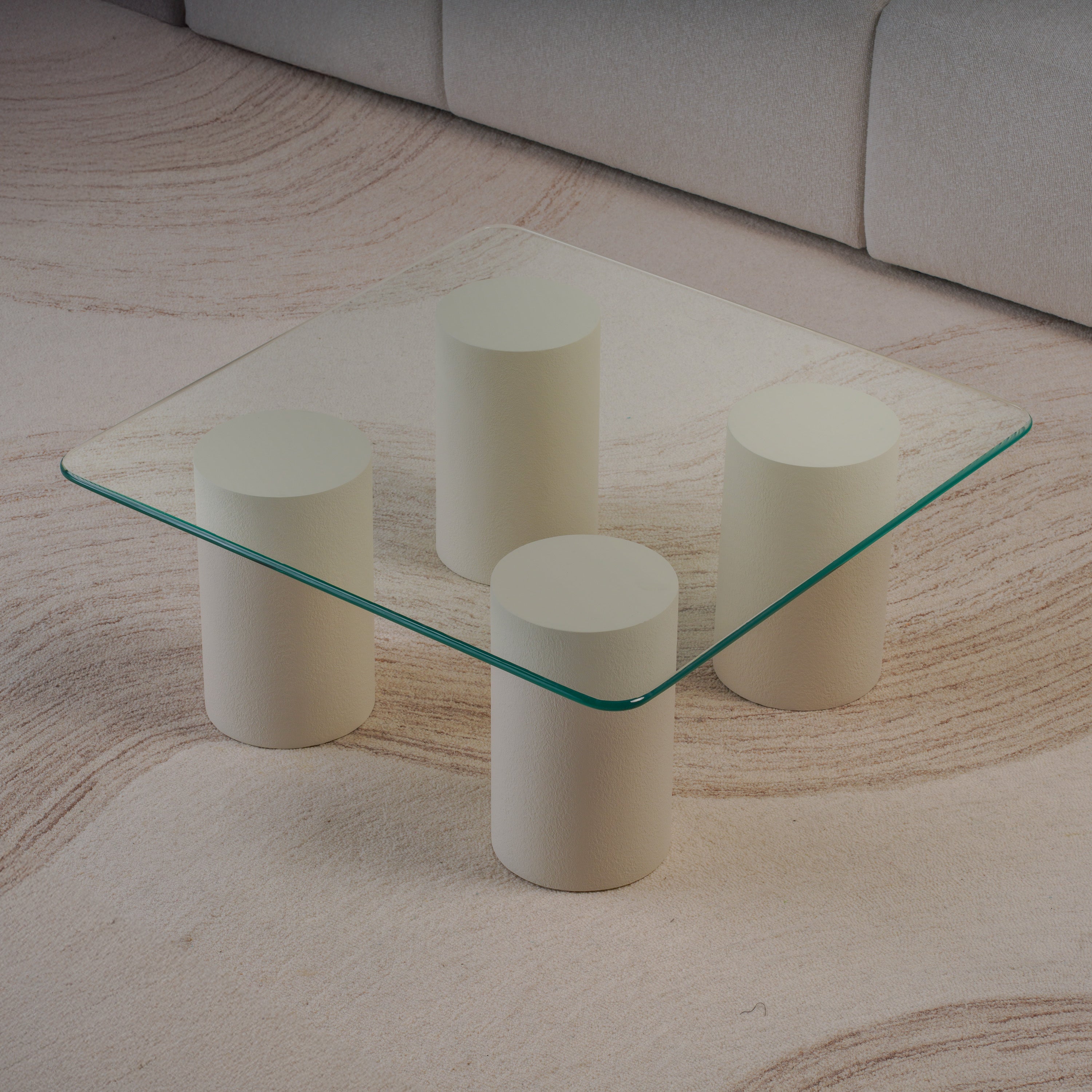 Square Glass Top Coffee Table