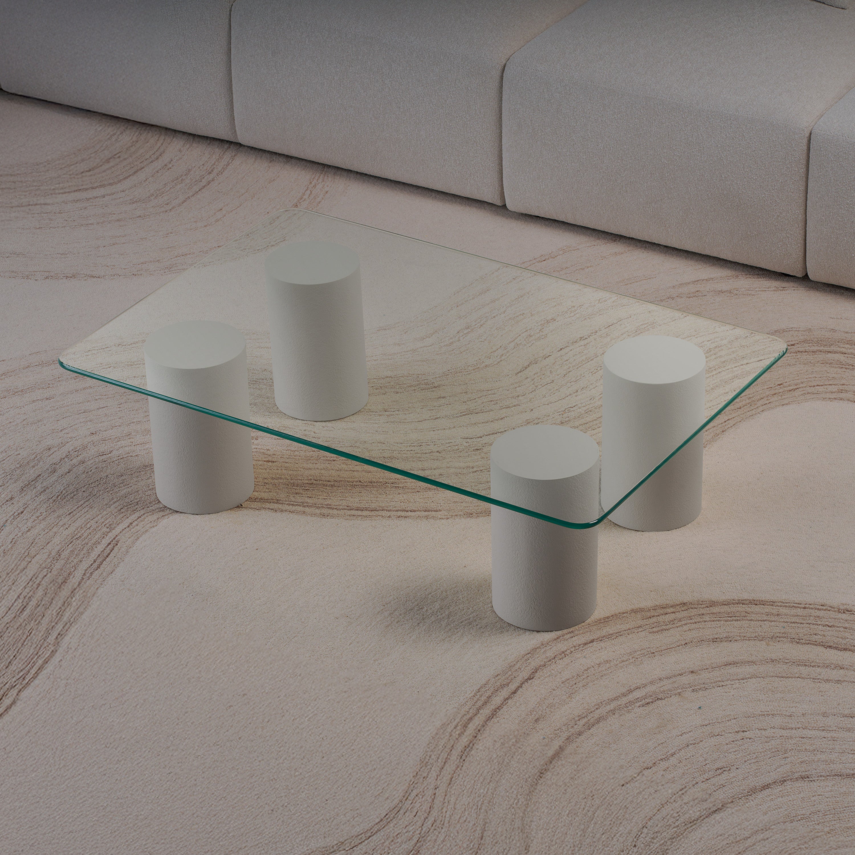 Rectangle Glass Top Coffee Table
