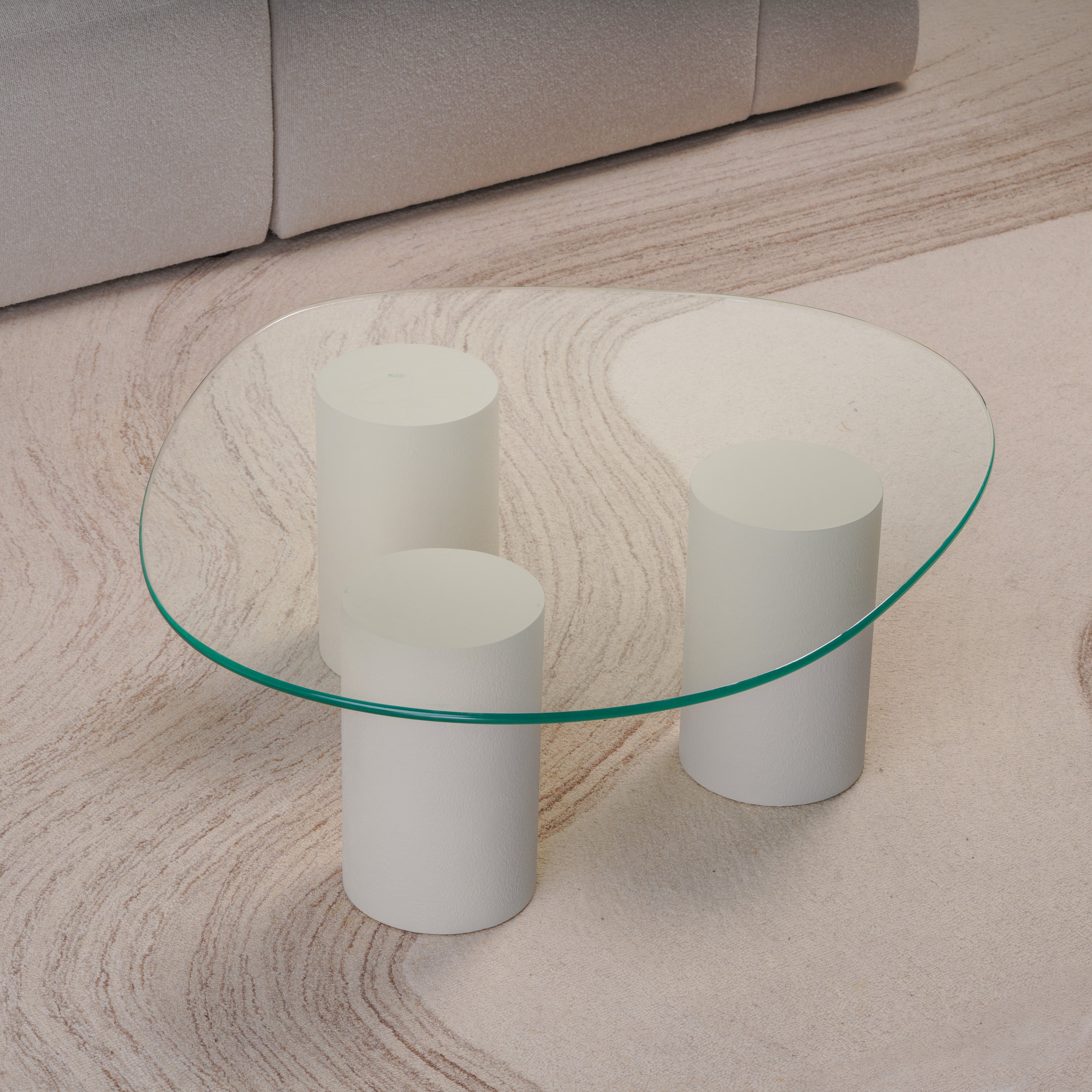 Pebble Glass Top Coffee Table