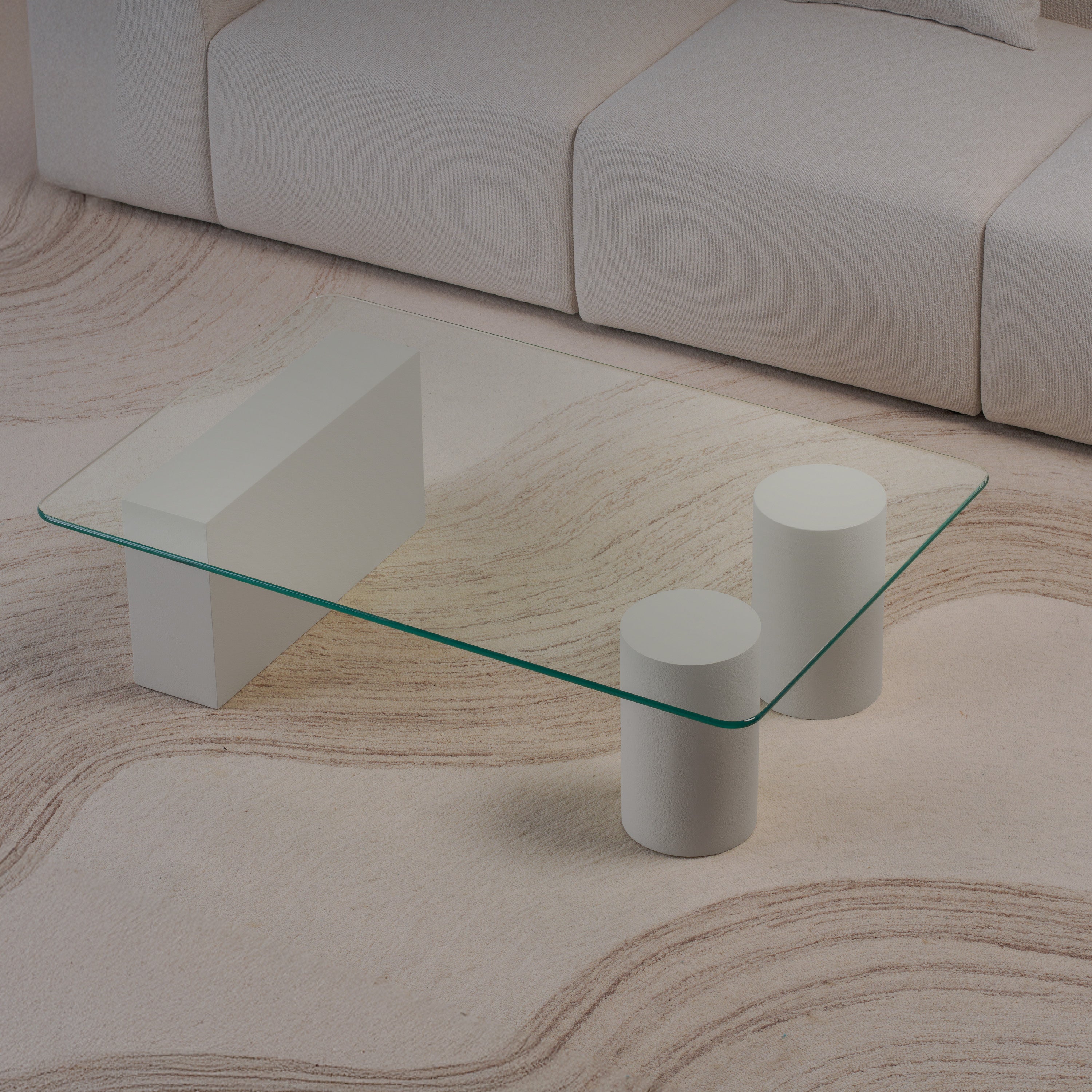 Duo Glass Top Coffee Table