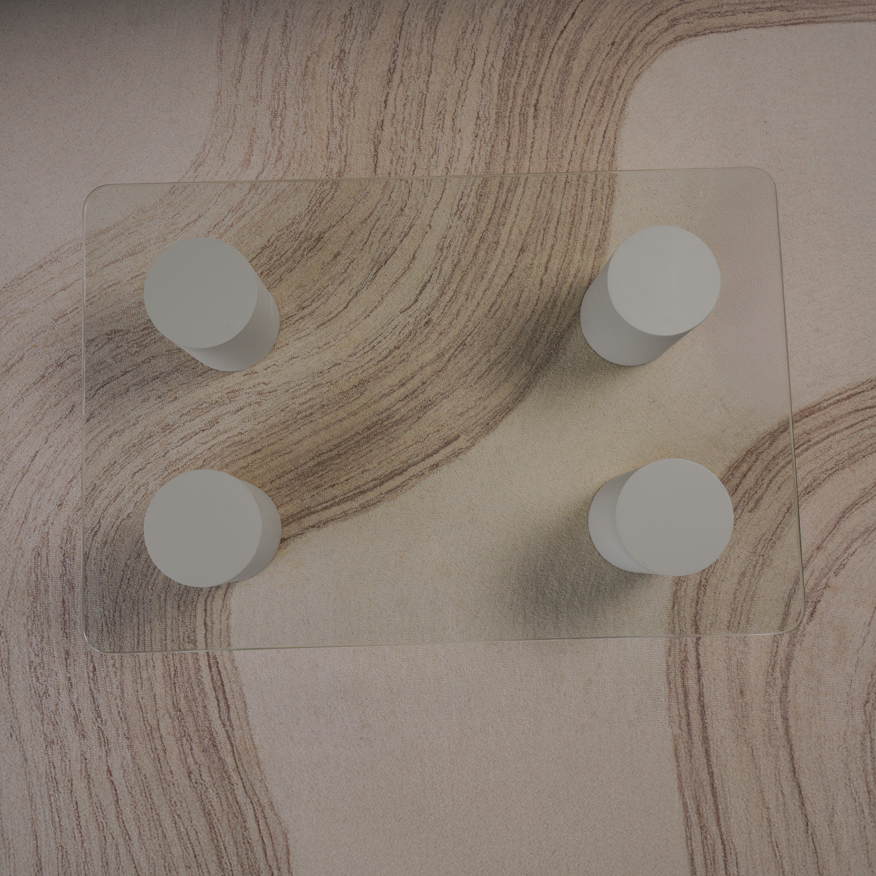Rectangle Glass Top Coffee Table