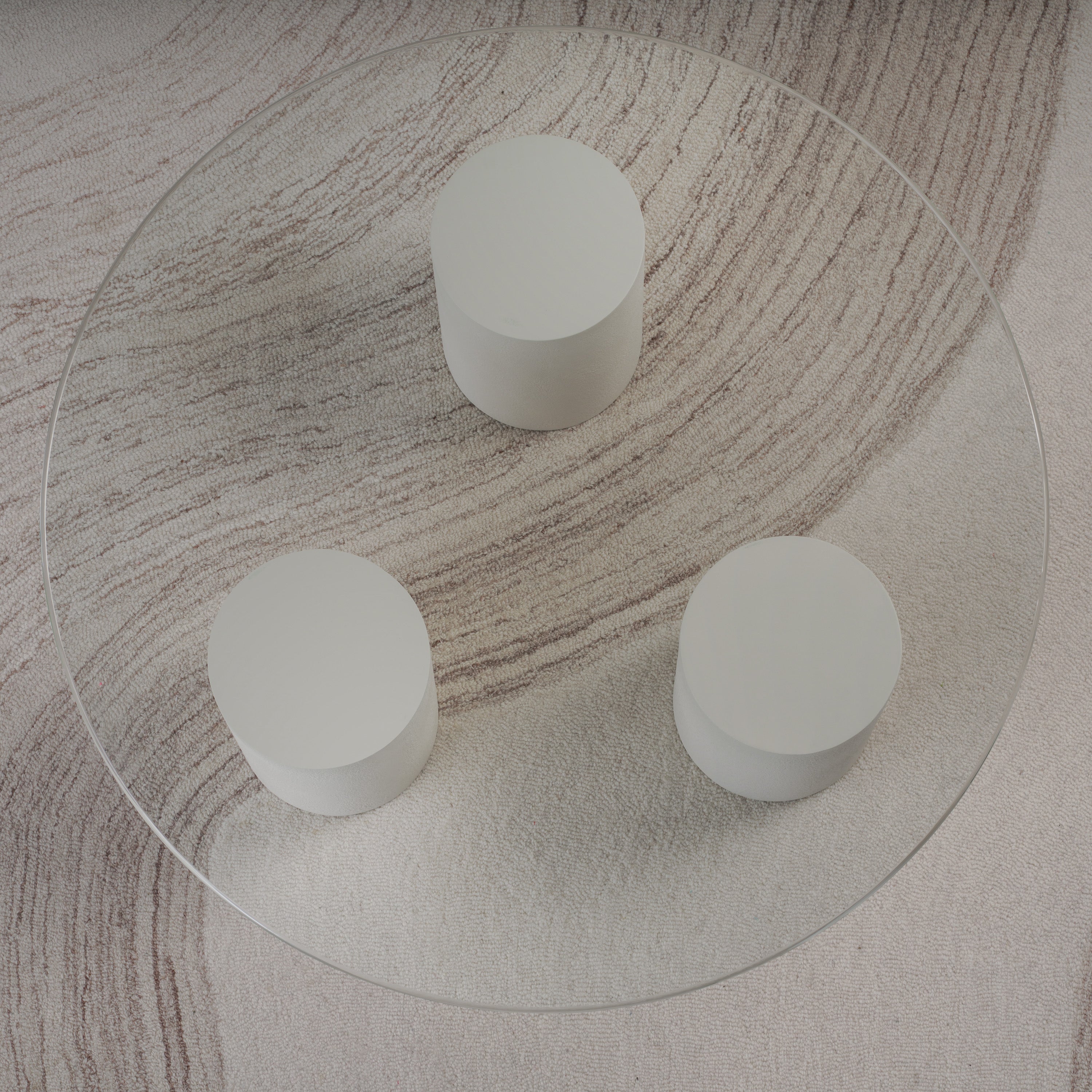 Circle Glass Top Coffee Table