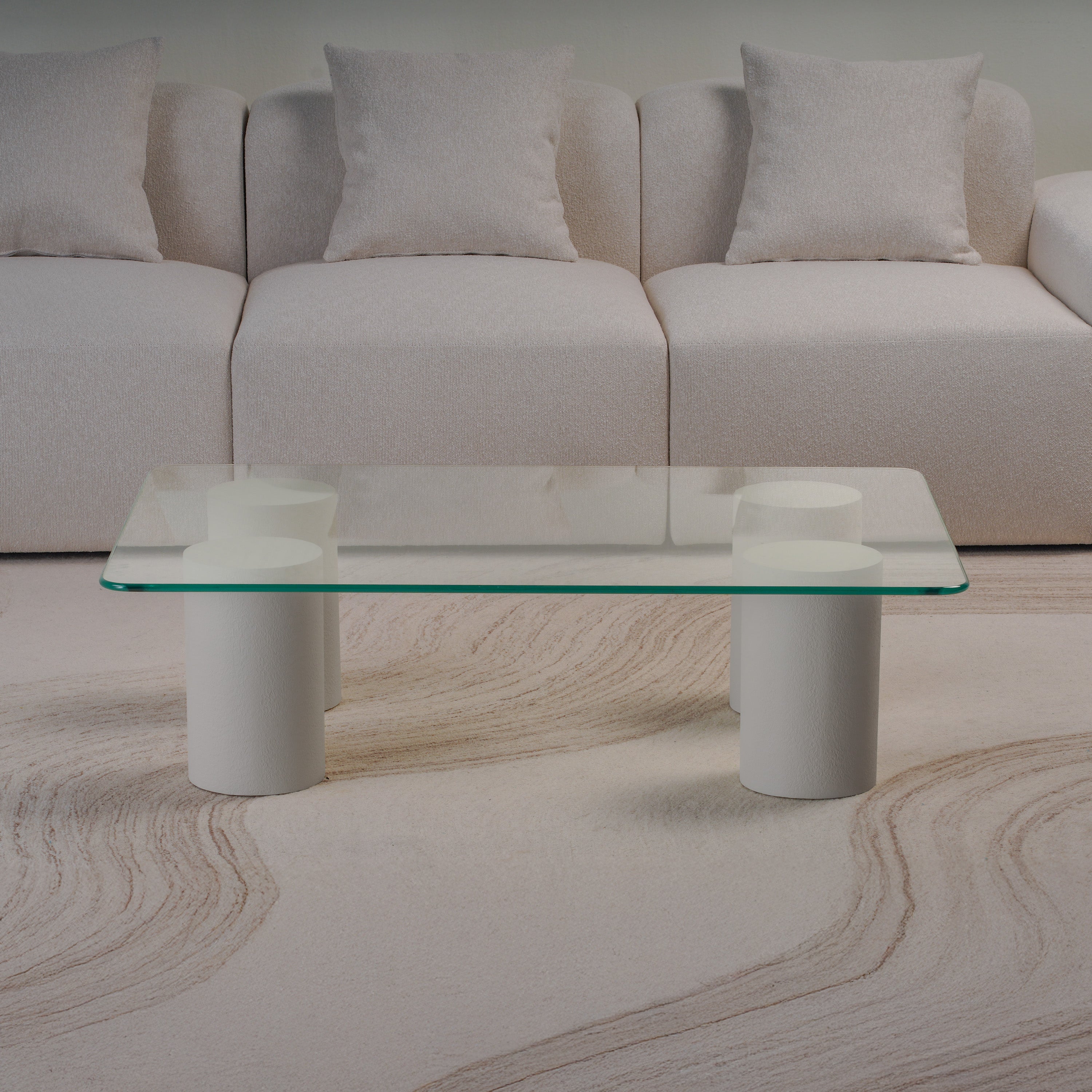Rectangle Glass Top Coffee Table