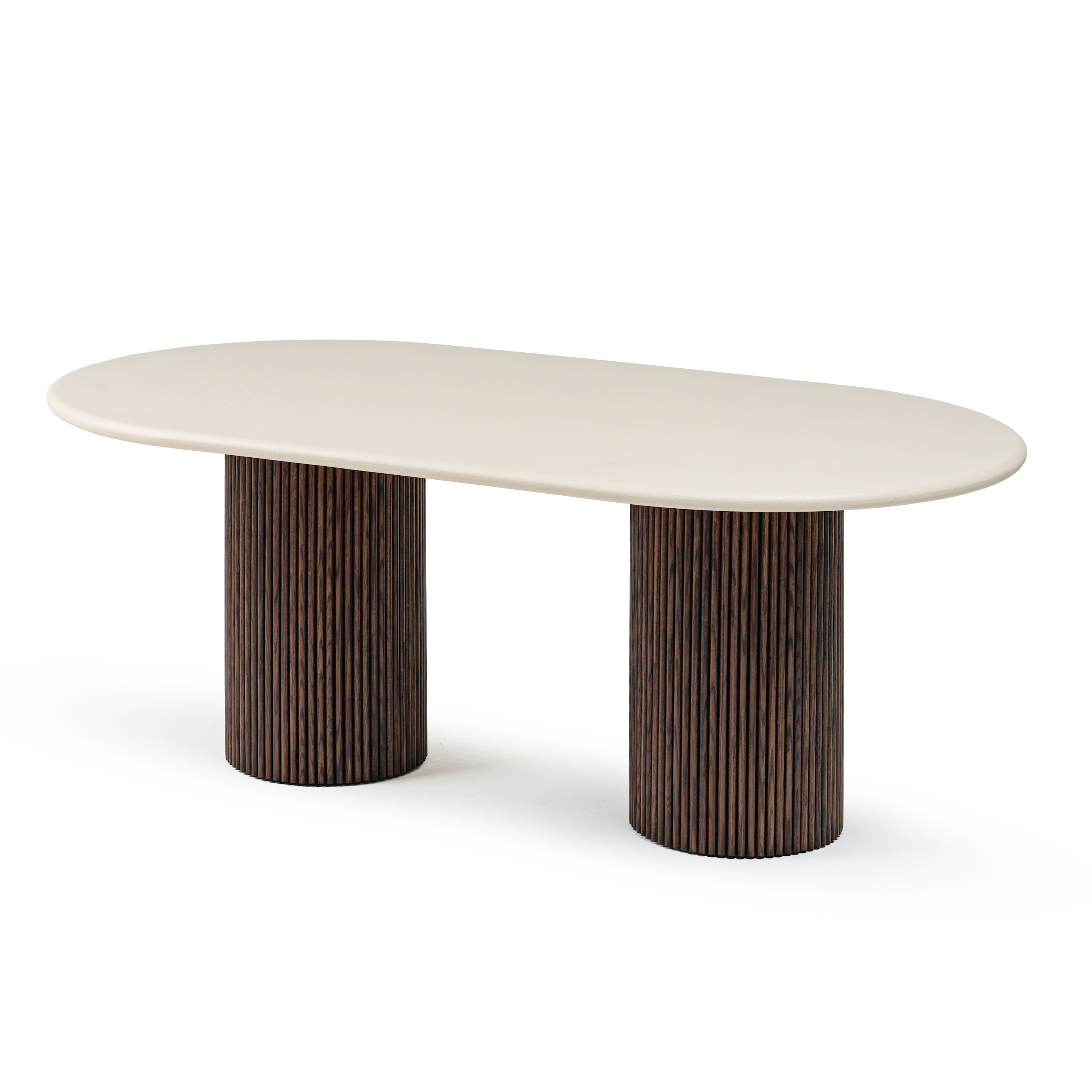 Flo Walnut Lino 6-Seater Dining Table
