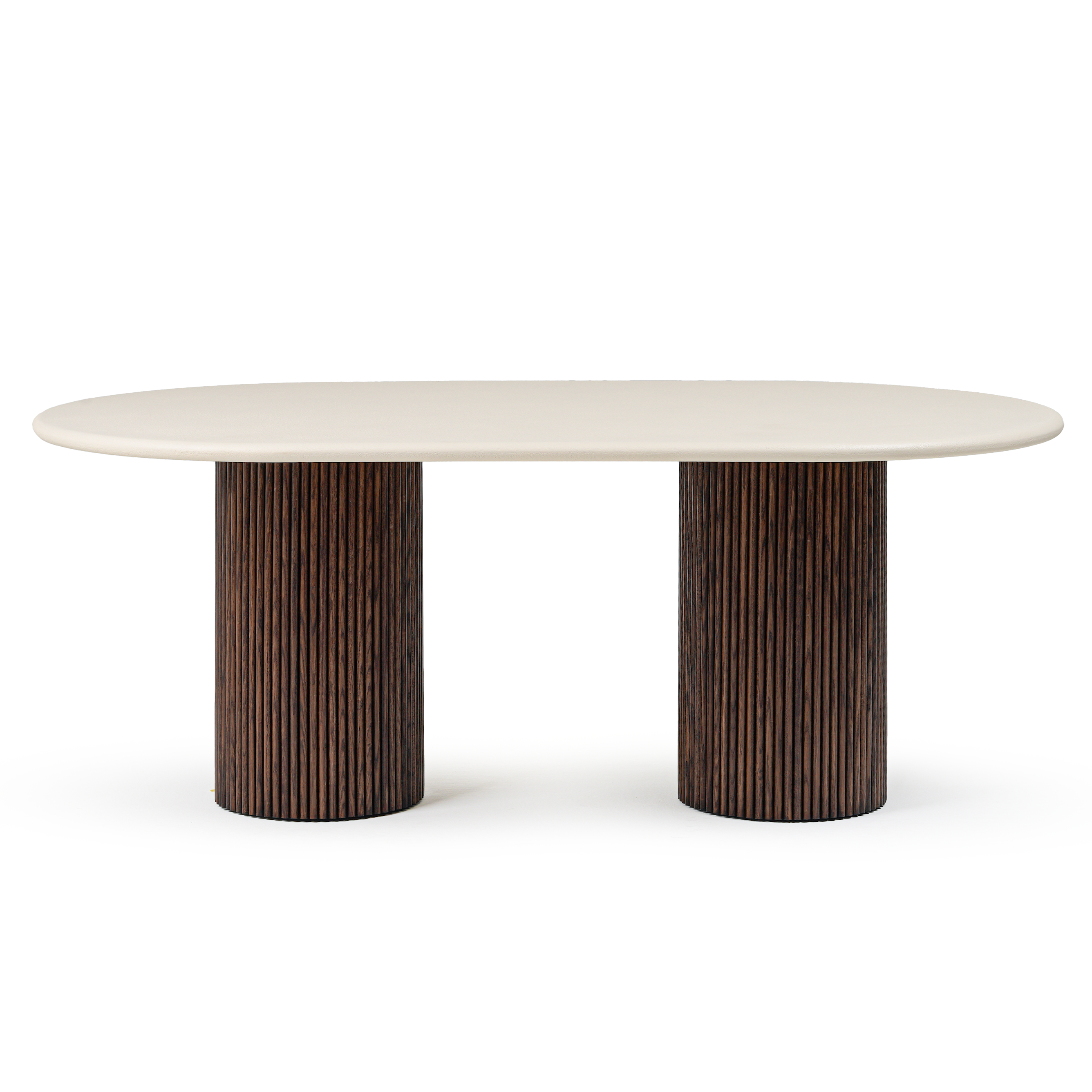 Flo Walnut Lino 6-Seater Dining Table