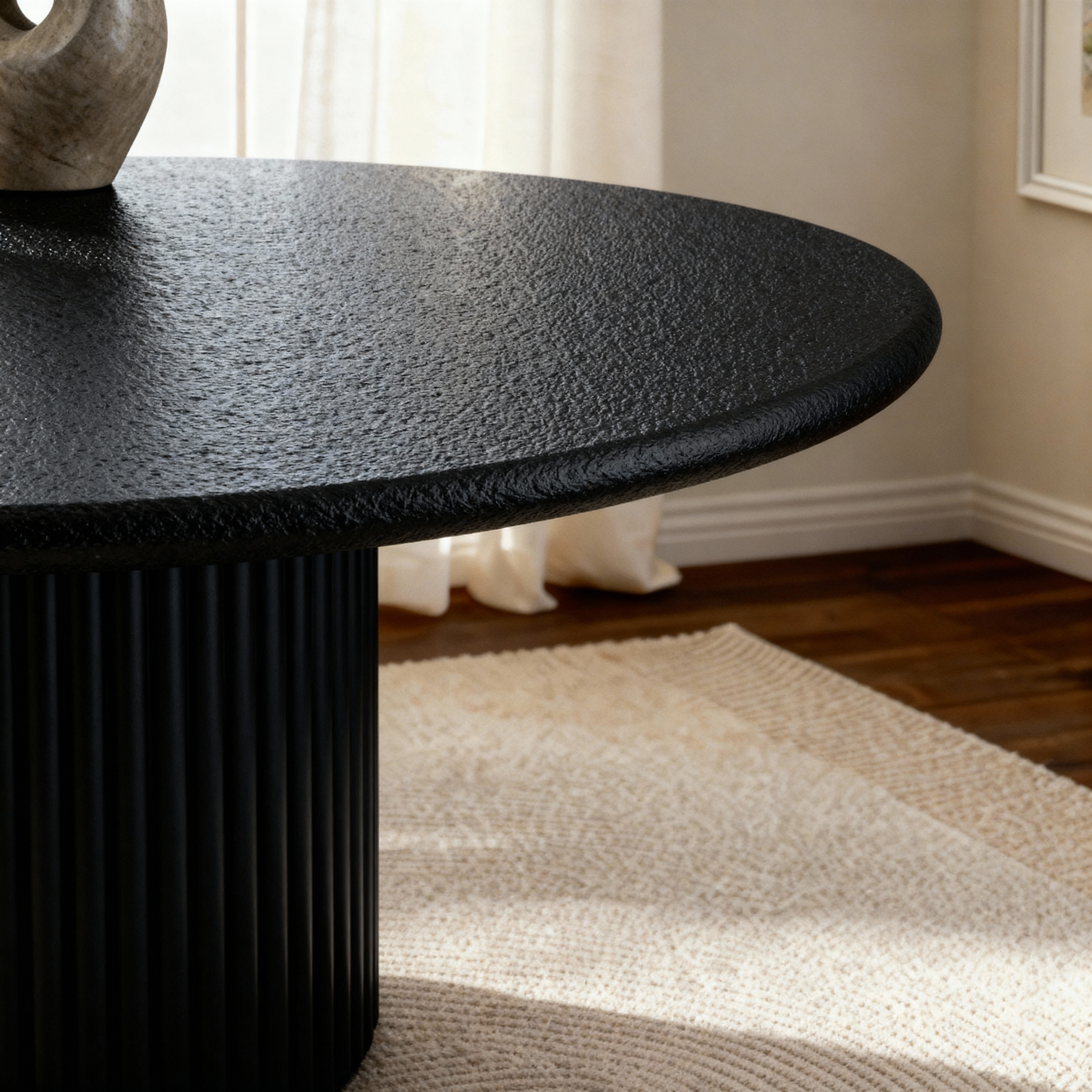 Lino Black 4-Seater Dining Table