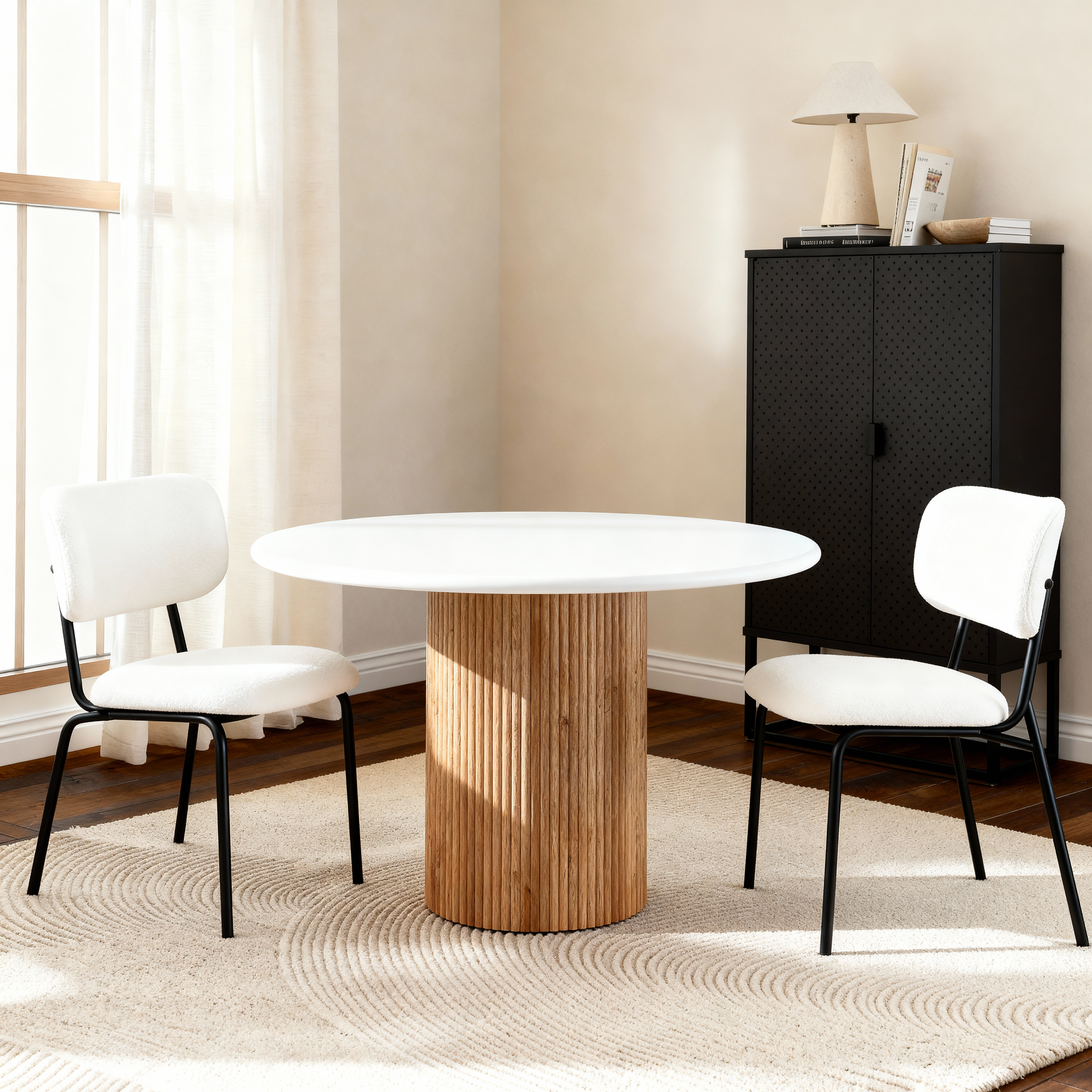 Lino Oak 4-Seater Dining Table