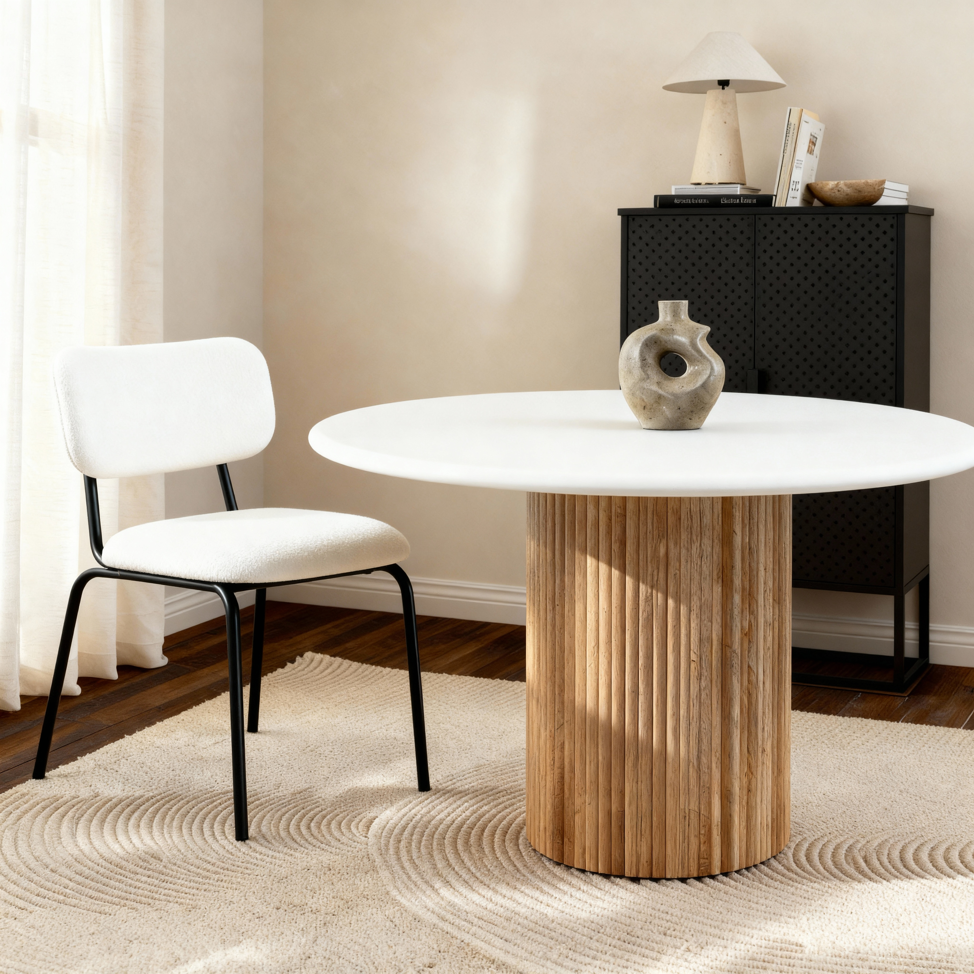 Lino Oak 4-Seater Dining Table