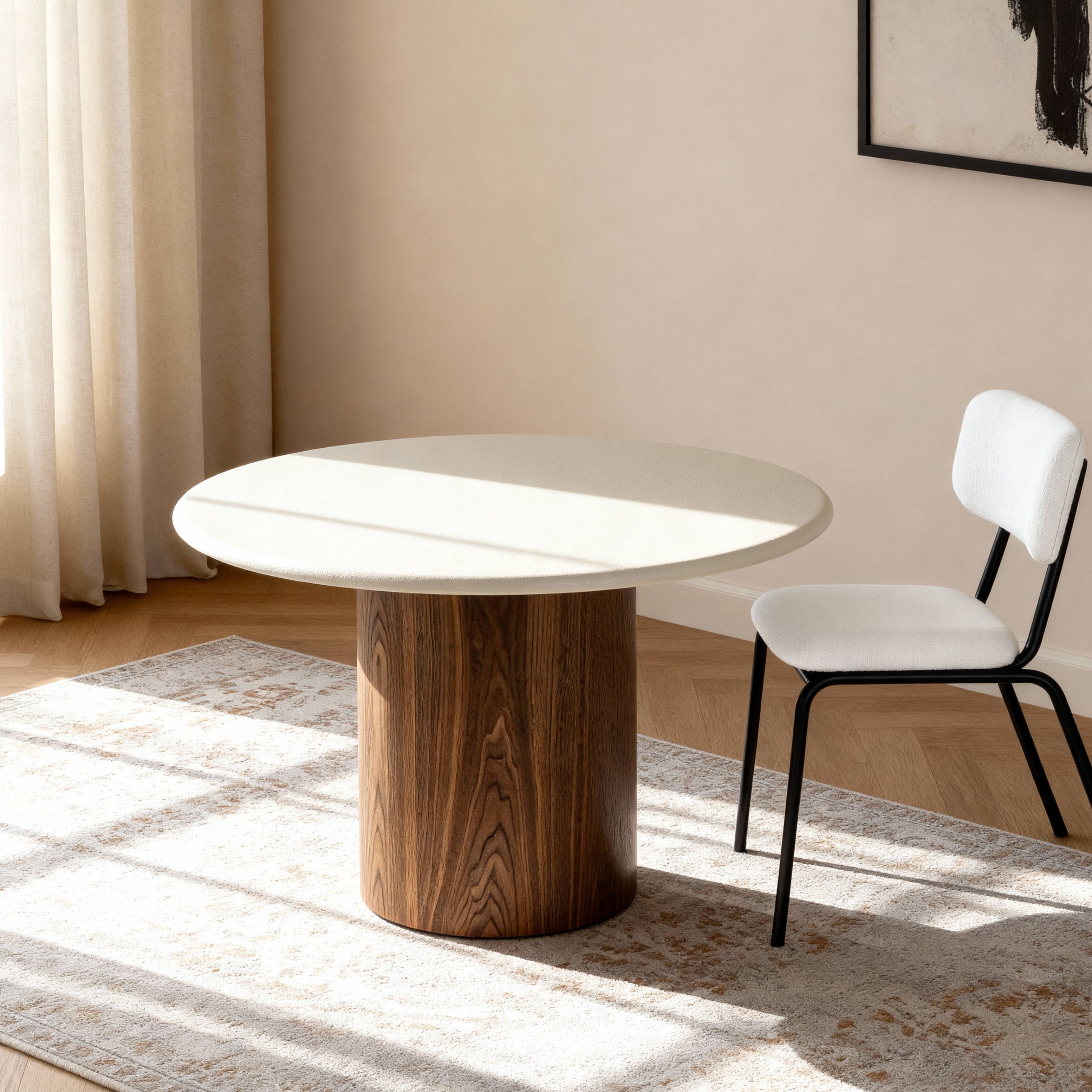 Lumo 4-Seater Dining Table - Oak Veneer