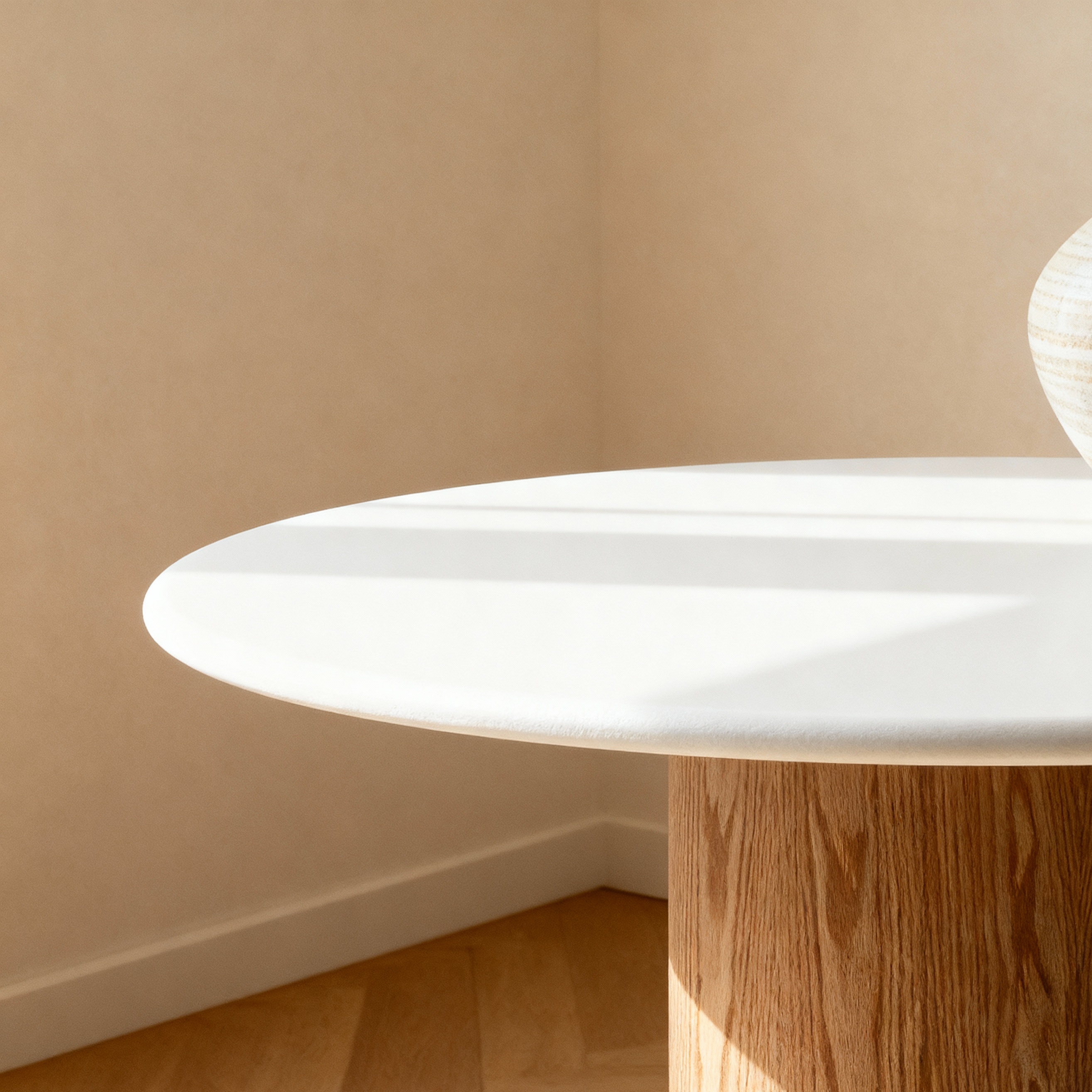 Lumo 4-Seater Dining Table - Oak Veneer